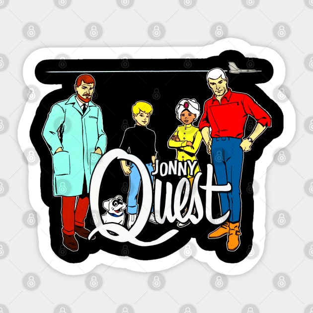 Jonny Quest, non-distressed Sticker by woodsman